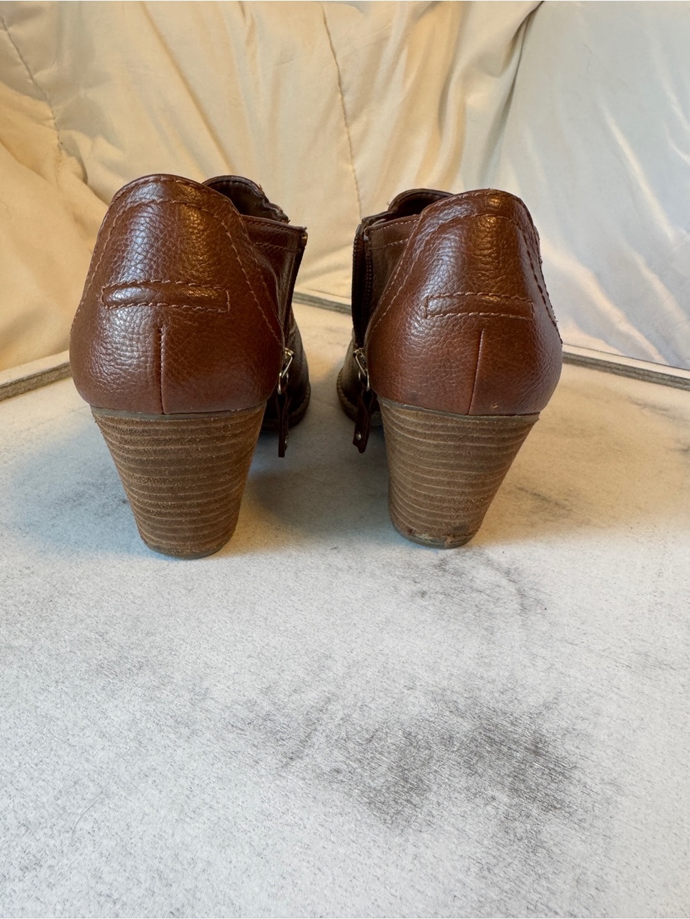 Dr. Scholl's Brown Leather Ankle Booties — Slip-On Chelsea Style - Picture 4 of 7